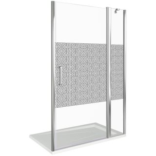 Душевая дверь Good Door Fantasy WTW-120-F-CH стекло прозрачное с зеркальным рисунком Фэнтази Душевая дверь Good Door Fantasy WTW-120-F-CH стекло прозрачное с зеркальным рисунком Фэнтази