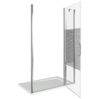 Душевая дверь Good Door Fantasy WTW-130-F-CH стекло прозрачное с зеркальным рисунком Фэнтази Душевая дверь Good Door Fantasy WTW-130-F-CH стекло прозрачное с зеркальным рисунком Фэнтази