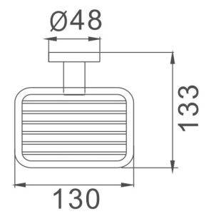 Мыльница Haiba HB8702-1 чёрный матовый