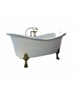 Ванна из искусственного камня Фэма Стиль Габриэлла на опорах бронза 187x84 см
