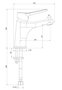 Смеситель для раковины Paini Messina MECR205N35 хром