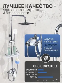 Душевая стойка Vexorus Light B8001.CH хром