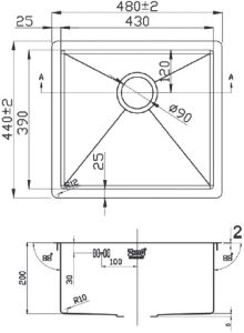 Мойка кухонная Zorg Light BRONZE ZL R 480440 BRONZE