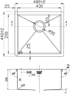 Мойка кухонная Zorg Light BRONZE ZL R 480440 BRONZE