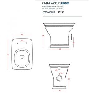 Унитаз Artceram Civitas CIV003 34 00 серый