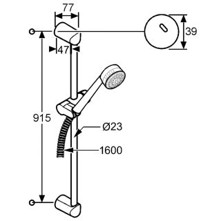 Душевой гарнитур Kludi Zenta белый 6085091-00 Душевой гарнитур Kludi Zenta белый 6085091-00