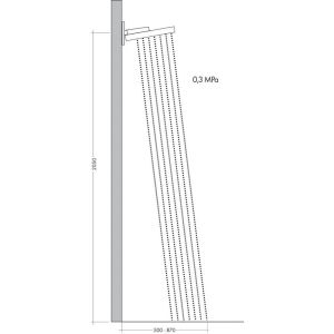 Верхний душ Hansgrohe  Rainfinity 360 1jet с настенным креплением 26230140