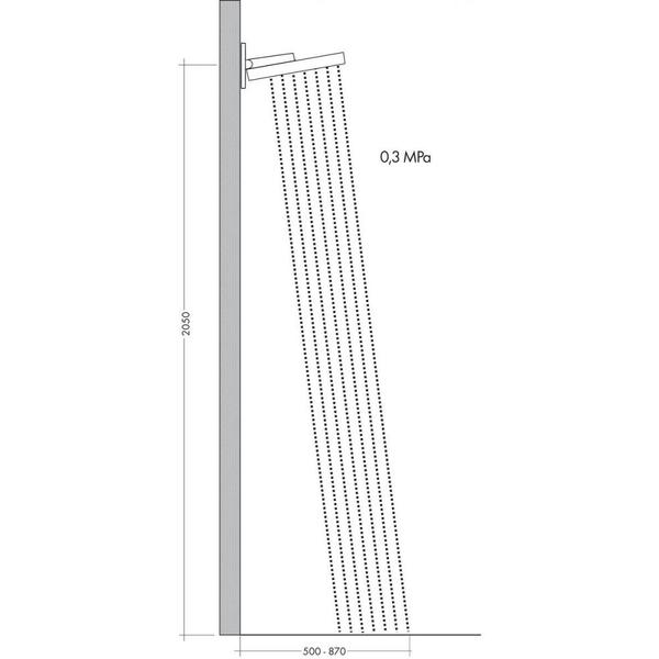 Верхний душ Hansgrohe  Rainfinity 360 1jet с настенным креплением 26230140