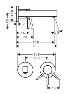 Смеситель Hansgrohe Finoris 76051670  для раковины Смеситель Hansgrohe Finoris 76051670  для раковины