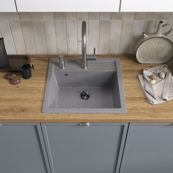 Мойка кухонная Reflexion Zia 51-GR RX1251GR гравий