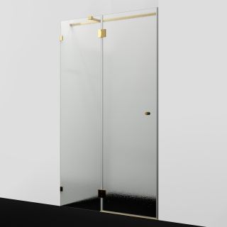 Душевая дверь WasserKRAFT Ems 76H05L-TXG 120 см профиль золото стекло текстурное