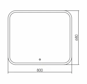Зеркало с подсветкой Aquanika Basic AQB6880RU42 80 см белый