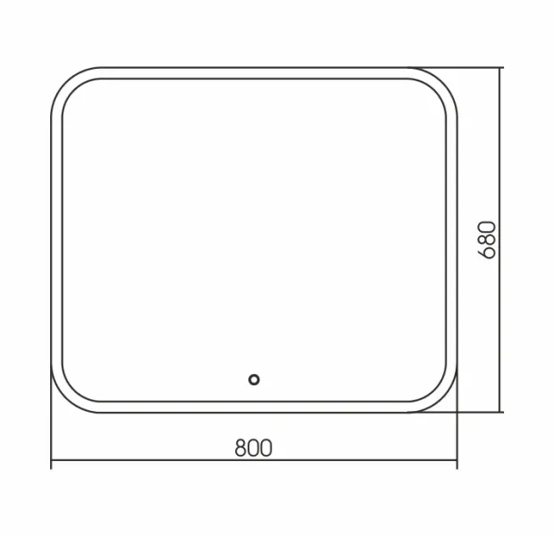 Зеркало с подсветкой Aquanika Basic AQB6880RU42 80 см белый
