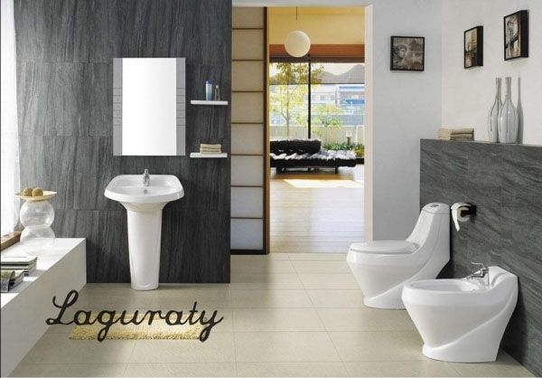 Унитаз-моноблок Laguraty 2160 A с сиденьем микролифт белый