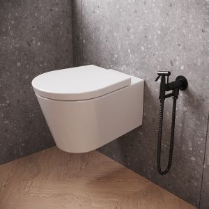 Гигиенический душ Paini Isola ISPZ442 со смесителем чёрный матовый