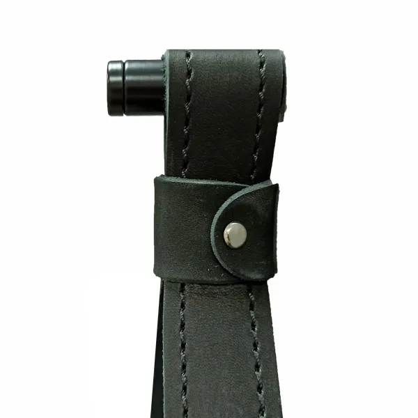 Зеркало Reflexion Skin RF5325SK с LED подсветкой сенсором на ремне из натуральной кожи черного цвета 65х65