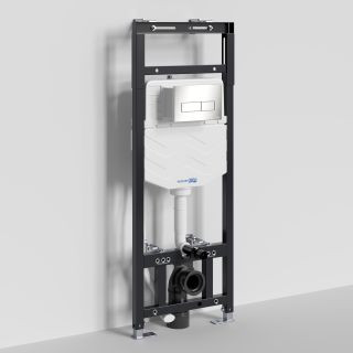 Система инсталляции для унитазов WasserKRAFT Alme 15TLT.010.ME.BN03 с кнопкой смыва