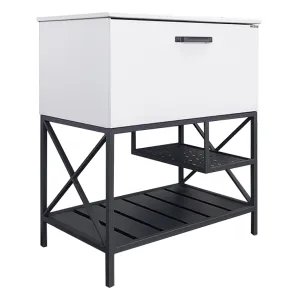 Тумба с раковиной Comforty Бредфорд  00-00013442 75.5 см белый графит