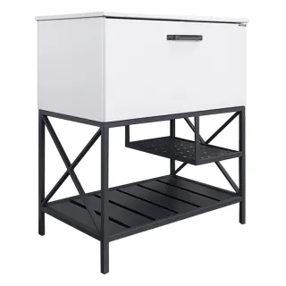 Тумба с раковиной Comforty Бредфорд  00-00013442 75.5 см белый графит Тумба с раковиной Comforty Бредфорд  00-00013442 75.5 см белый графит