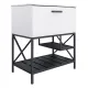 Тумба с раковиной Comforty Бредфорд  00-00013442 75.5 см белый графит