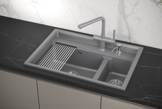 Мойка кухонная Granula Kitchen Space 7302, АЛЮМИНИУМ Мойка кухонная Granula Kitchen Space 7302, АЛЮМИНИУМ