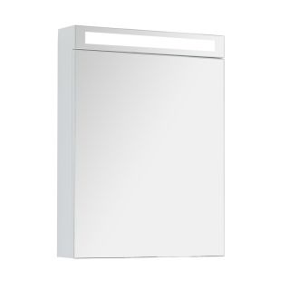 Зеркальный шкаф Dreja.Rus MAX 60с LED-освещением, белый глянец
