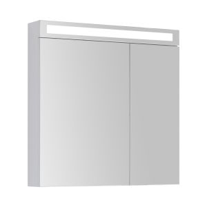 Зеркальный шкаф Dreja.Rus MAX 80 с LED-освещением, белый глянец