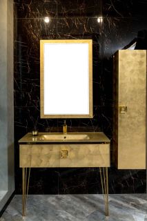 Консоль Armadi Art LUCIDO 80 см Поталь GoldFoil Поталь