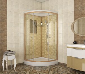 Душевая кабина Niagara Luxe NG-7702G 100x100 см золото