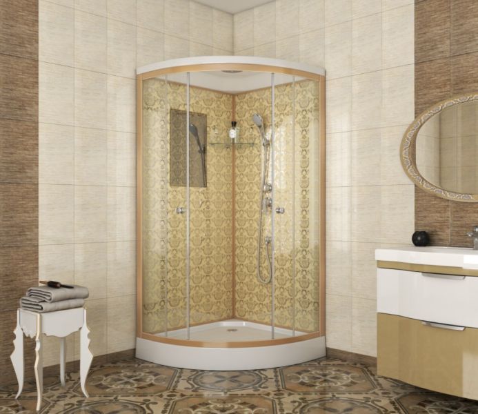 Душевая кабина Niagara Luxe NG-7702G 100x100 см золото