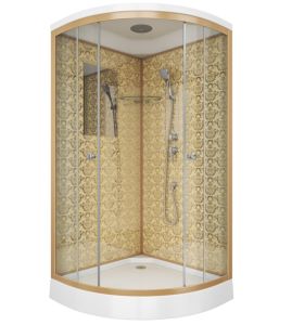 Душевая кабина Niagara Luxe NG-7702G 100x100 см золото