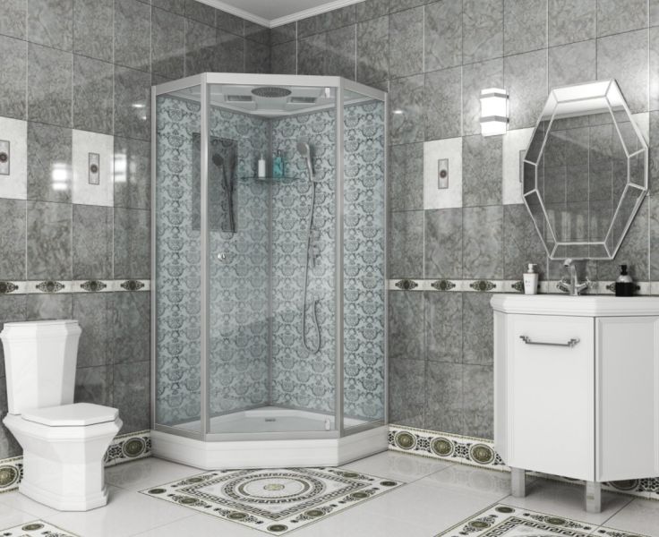 Душевая кабина Niagara Luxe NG-7702DW 100x100 см серебро