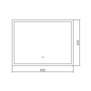 Зеркало с подсветкой и подогревом AQUAme AQM9104 80 см