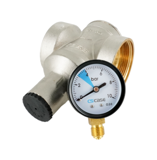 Редуктор давления, ELSEN, поршневой, 2, В, с манометром, давление на выходе, бар-1,5-6,5, PN, бар-25, EPR04.2020, T°C -130, латунь