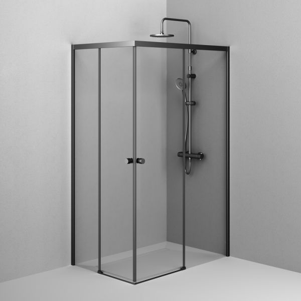 Душевой уголок Am.Pm X-joy W94G-403-120280-BТ1К 120x80 см без поддона чёрный матовый