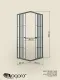 Душевой уголок Niagara Eco NG-1008-14QKL 80x80 см профиль чёрный стекло клетка