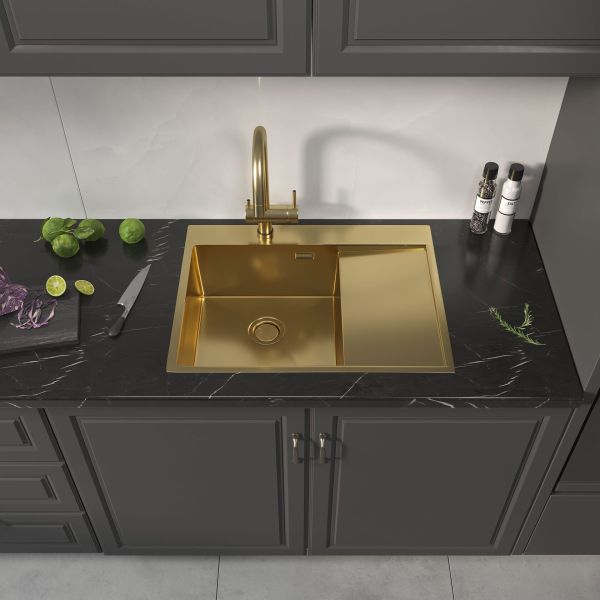 Мойка кухонная Reflexion Maggiore 65-GD RX2365GD брашированное золото