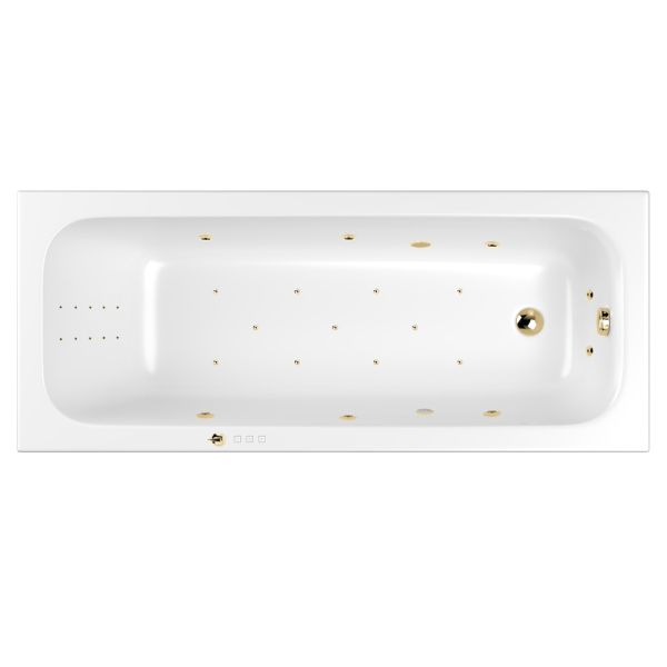 Гидромассажная ванна WHITECROSS Vibe 0105.180075.100.ULTRANANO.GL 180x75 см Ultra Nano золото