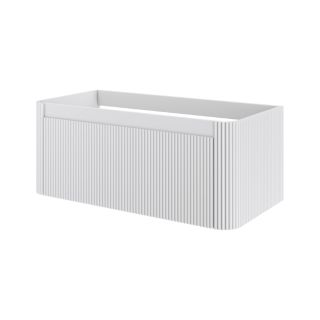 Тумба Armadi Art без раковины VOI рифл. 100см MATT WHITE белый матовый