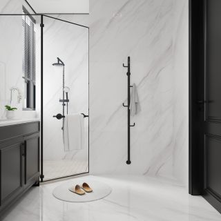 Полотенцесушитель электрический AQUAme AQM3150MB 18x165 см чёрный матовый