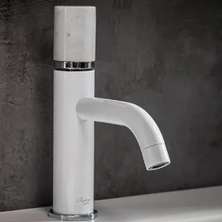 Смеситель для раковины Boheme Stick 121-W-MR-WHITE белый/белый мрамор Смеситель для раковины Boheme Stick 121-W-MR-WHITE белый/белый мрамор