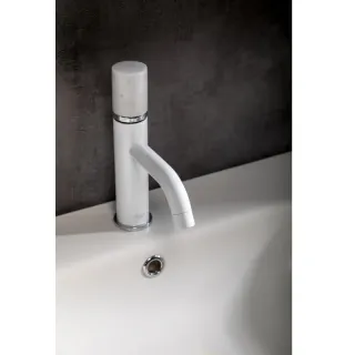 Смеситель для раковины Boheme Stick 121-W-MR-WHITE белый/белый мрамор Смеситель для раковины Boheme Stick 121-W-MR-WHITE белый/белый мрамор