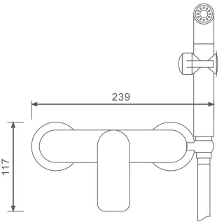 Гигиенический душ со смесителем Gappo G2048-8 белый/хром