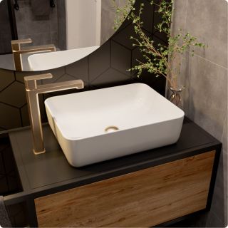 Смеситель для раковины AQUAme Parma AQM6614BG золото брашированное