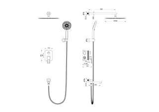 Душевой комплект Wonzon & Woghand Frame WW-88939010-CR хром
