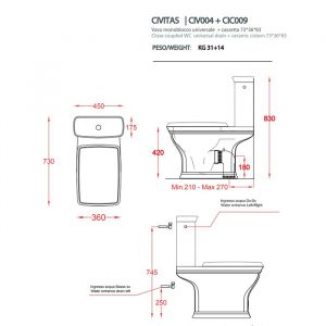 Унитаз Artceram Civitas CIV004 03 00 черный