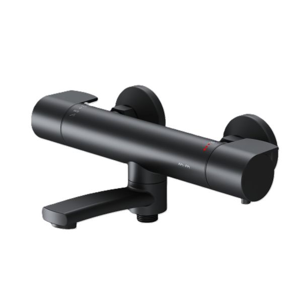 Смеситель для ванны и душа с термостатом Am.Pm X-Joy F85A50022 чёрный Смеситель для ванны и душа с термостатом Am.Pm X-Joy F85A50022 чёрный