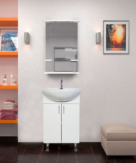 Тумба с раковиной Orange Роса LA-50TUW+RA белый