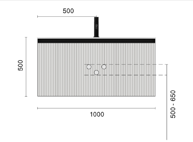 Тумба под раковину Armadi Art Quatro 790-M1-100-L-RIB-A-LED 100 см с подсветкой серый/антрацит