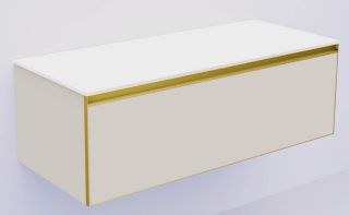 Тумба под раковину Armadi Art Quatro 790-M1-120-CM-MG 120 см кашемир/золото матовое